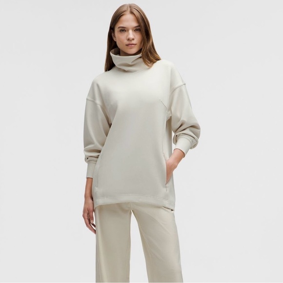 Women’s Lululemon Modal-Blend Turtleneck Tunic. Color: Bone. Size 4. - Picture 2 of 9